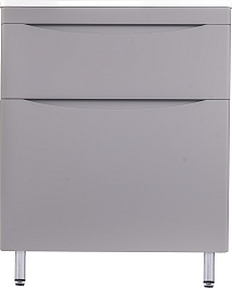 Style Line Тумба с раковиной Бергамо Мини 70 серая Люкс антискрейтч Plus – фотография-1